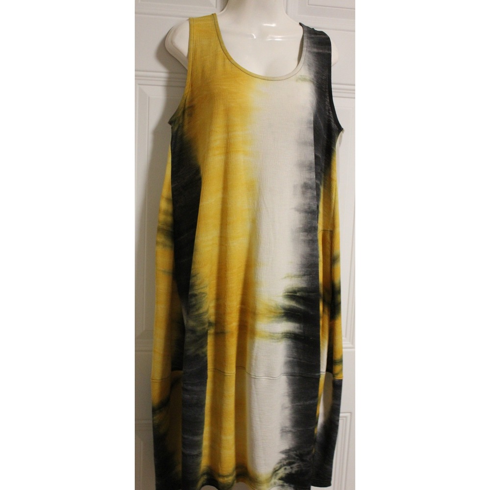 Alembika Tie Dye Sleeveless Swing Dress A-Line Knee Length Size 4 US 12/14 Chic - Picture 11 of 11